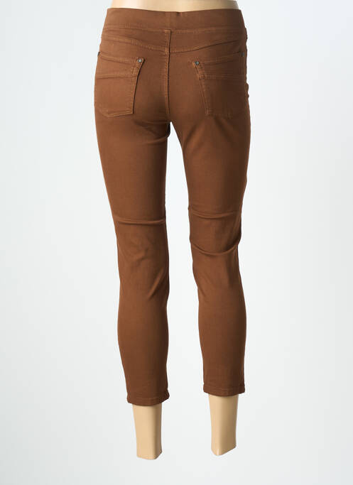 Pantacourt stretch taille normale marron ANNA MONTANA femme