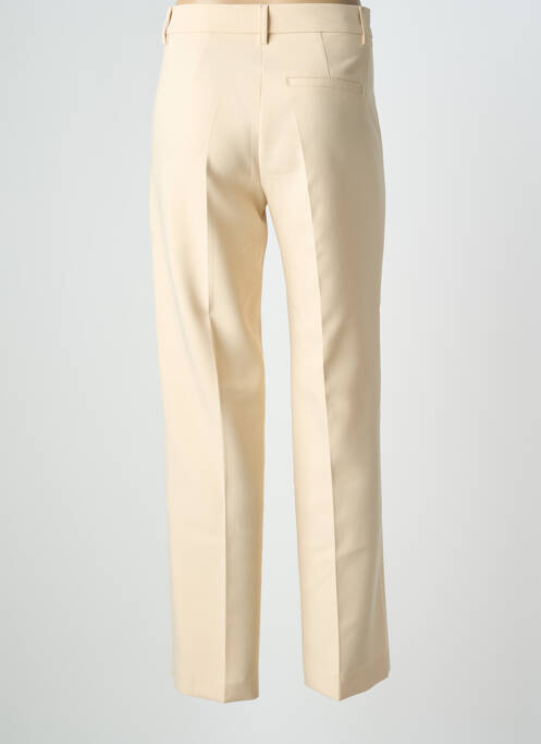 Pantalon droit stretch taille normale beige ANNA MONTANA femme