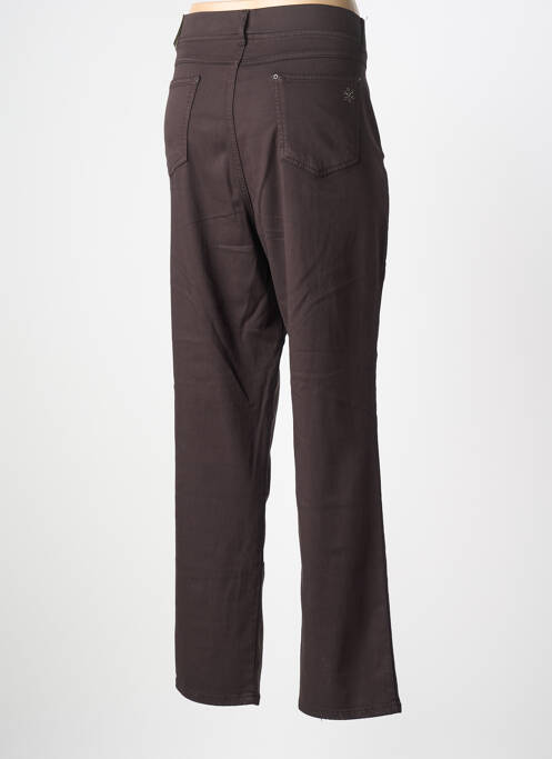 Pantalon droit stretch taille normale marron ANNA MONTANA femme
