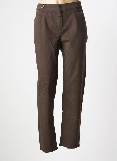 Jeans coupe droite stretch taille normale marron ANNA MONTANA femme