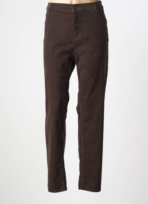 Jeans coupe droite stretch taille normale marron ANNA MONTANA femme