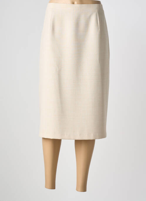 Jupe mi-longue doublure textile beige GRIFFON femme