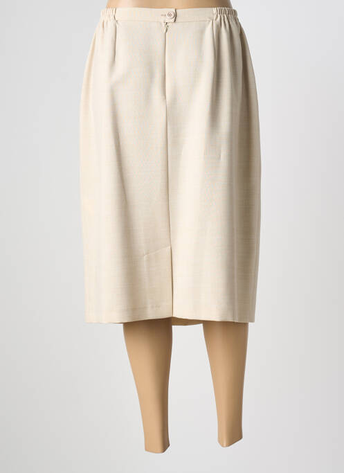 Jupe mi-longue doublure textile beige GRIFFON femme