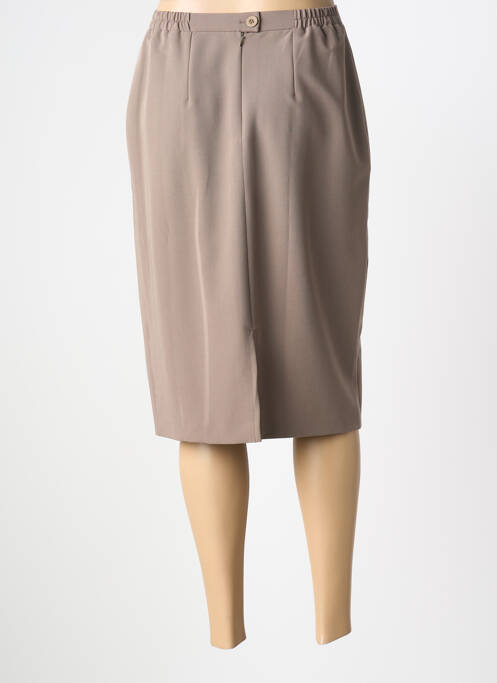 Jupe mi-longue doublure textile gris GRIFFON femme