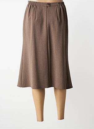 Jupe mi-longue coupe évasée beige GRIFFON femme