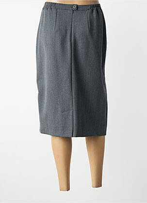 Jupe mi-longue taille à pinces gris GRIFFON femme