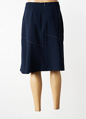 Jupe mi-longue coupe évasée bleu CHRISTINE LAURE femme