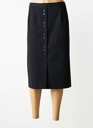 Jupe mi-longue coupe droite noir 20/20 femme