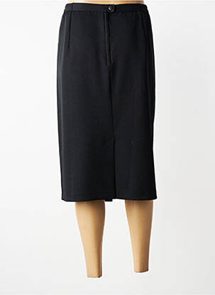 Jupe mi-longue coupe droite noir 20/20 femme