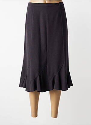 Jupe mi-longue coupe évasée gris 20/20 femme