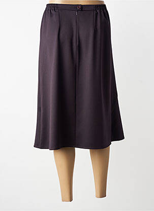 Jupe mi-longue coupe droite violet GRIFFON femme