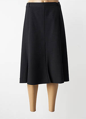 Jupe mi-longue coupe évasée noir 20/20 femme