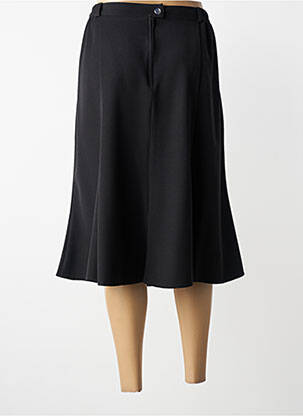Jupe mi-longue coupe évasée noir 20/20 femme