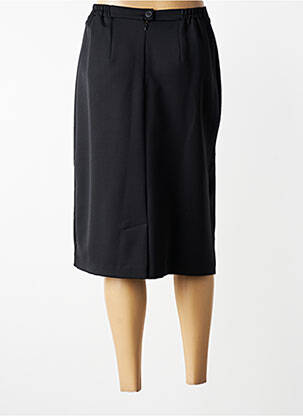 Jupe mi-longue coupe droite noir GRIFFON femme