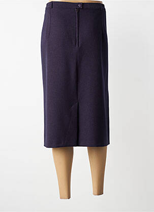 Jupe mi-longue coupe droite violet 20/20 femme