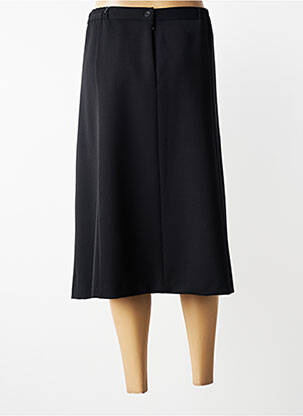 Jupe mi-longue coupe évasée noir GEVANA femme