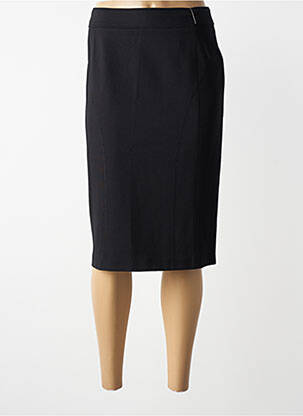 Jupe mi-longue coupe droite noir GELCO femme