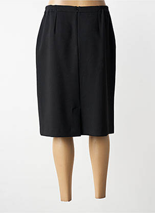 Jupe mi-longue coupe droite noir GRIFFON femme