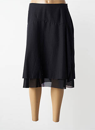 Jupe mi-longue fermeture zip latéral noir VERTIGO femme