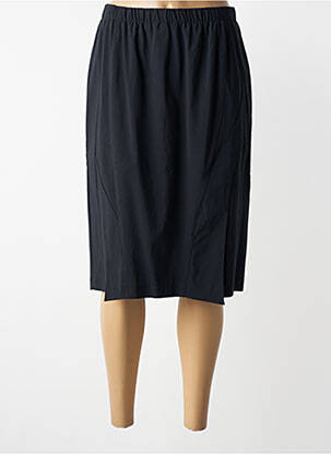 Jupe mi-longue coupe droite noir CHALOU femme