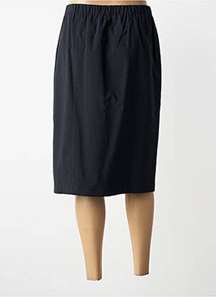 Jupe mi-longue coupe droite noir CHALOU femme