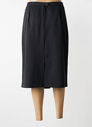 Jupe mi-longue coupe droite noir 20/20 femme