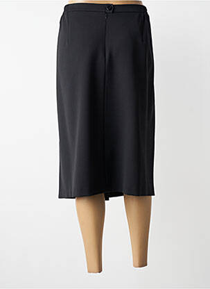 Jupe mi-longue coupe droite noir GRIFFON femme