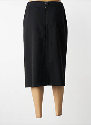 Jupe mi-longue coupe droite noir 20/20 femme