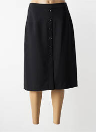 Jupe mi-longue coupe droite noir GRIFFON femme