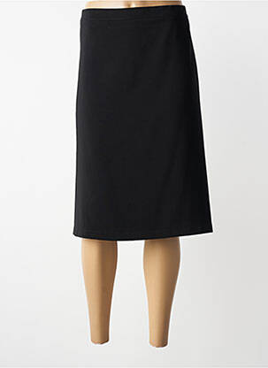 Jupe mi-longue coupe droite noir ELIE BONNIE femme