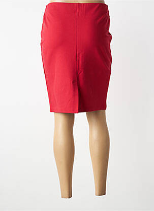 Jupe mi-longue coupe droite rouge ÉTYMOLOGIE femme