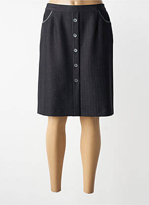 Jupe mi-longue coupe droite gris GEVANA femme