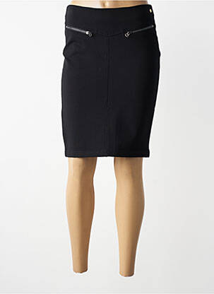 Jupe mi-longue coupe droite noir ÉTYMOLOGIE femme