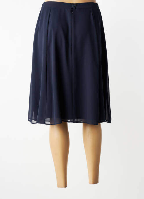 Jupe mi-longue coupe évasée bleu GUY DUBOUIS femme
