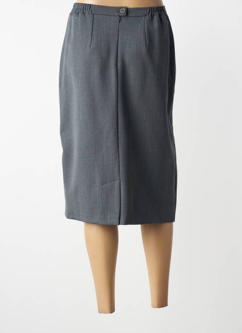 Jupe mi-longue taille à pinces gris GRIFFON femme