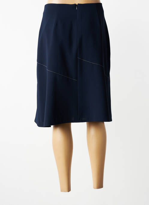 Jupe mi-longue coupe évasée bleu CHRISTINE LAURE femme