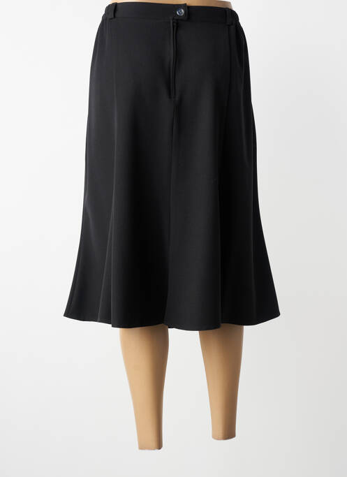 Jupe mi-longue coupe évasée noir 20/20 femme
