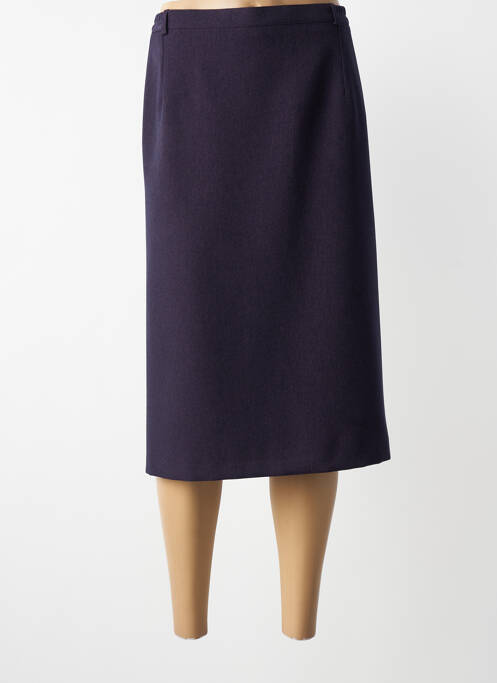 Jupe mi-longue coupe droite violet 20/20 femme