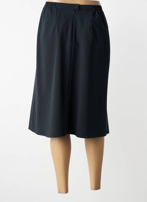 Jupe mi-longue coupe droite bleu GRIFFON femme