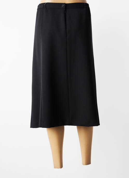 Jupe mi-longue coupe évasée noir GEVANA femme