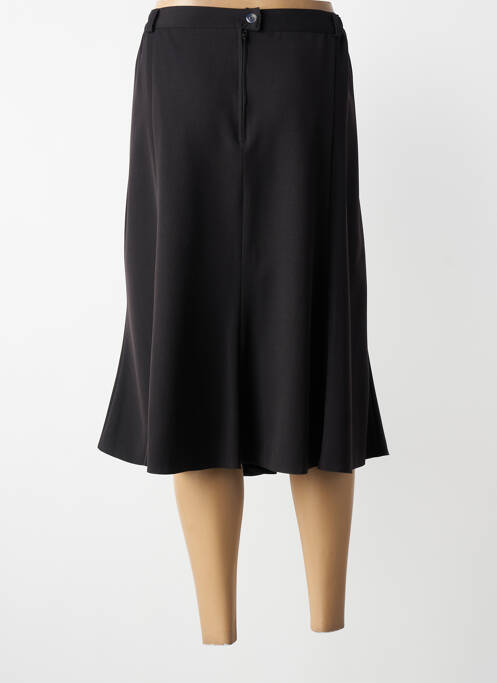 Jupe mi-longue coupe évasée noir 20/20 femme