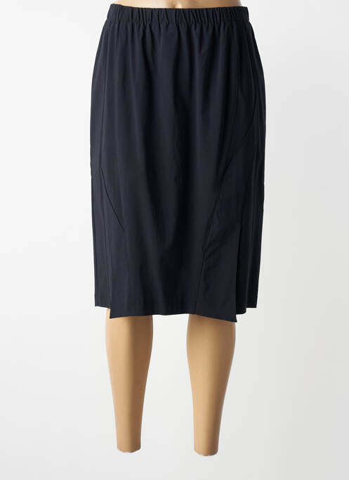 Jupe mi-longue coupe droite noir CHALOU femme