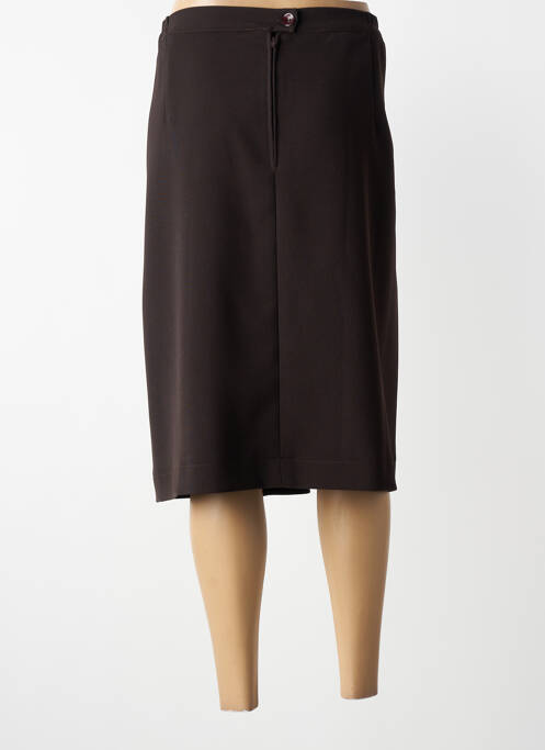 Jupe mi-longue coupe droite noir 20/20 femme