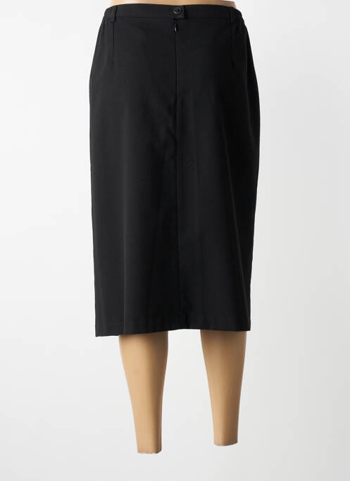 Jupe mi-longue coupe droite noir 20/20 femme