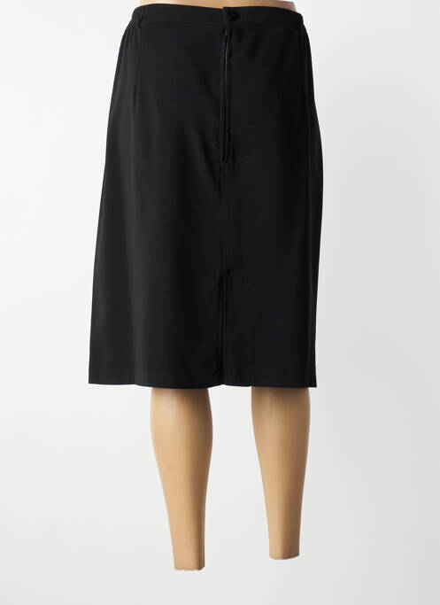 Jupe mi-longue coupe droite noir ELIE BONNIE femme