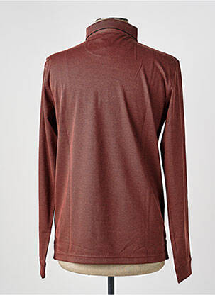 Polo manches longues manches longues marron HAJO homme