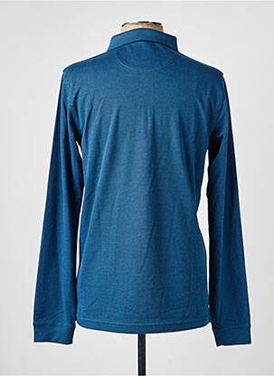 Polo manches longues manches longues bleu HAJO homme