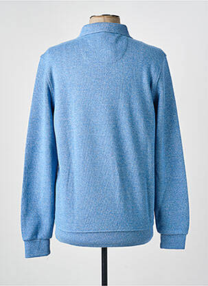 Pull col polo manches longues bleu clair CAPTEN homme