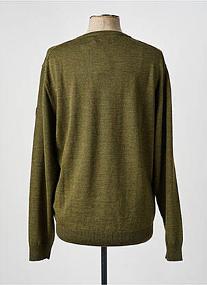 Pull col rond manches longues vert HAJO homme