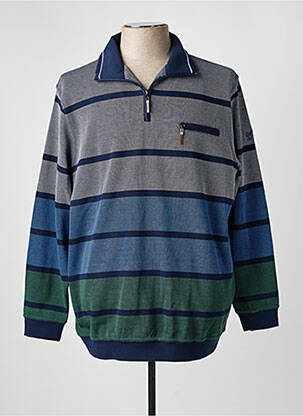 Pull col camionneur manches longues gris HAJO homme